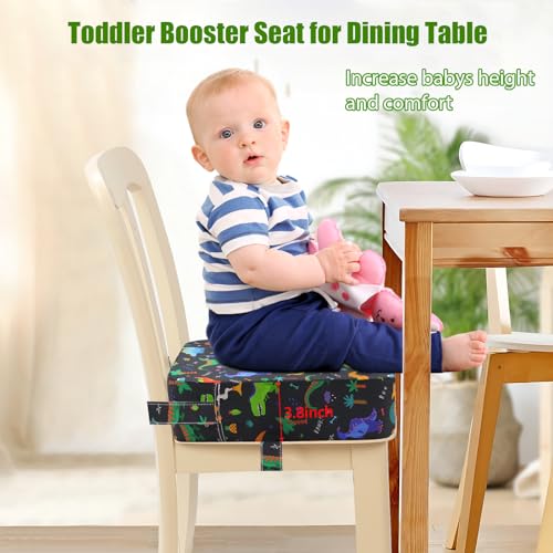 Miniatura 2 de Apexxus Silla Elevadora, Negra, Poliuretano, Portátil, Fácil De Limpiar, Funcionalidad Adicional, De 3.8 Pulgadas, Adecuada Para Comidas Para Niños Pequeños