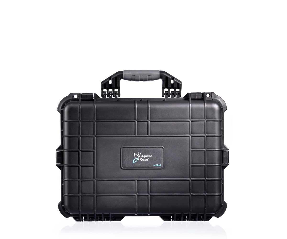 Apollo Case 6060 - Funda protectora de plástico duradero para equipos, absorbe los golpes con diseño delgado, antiarañazos y ligera, ideal para uso diario, Black, Minimalista, plástico duro,
