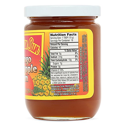 MANGO - PINEAPPLE JAM, Hawaiian Sun Brand, 10-Ounce Jars (Pack of 4) image 3