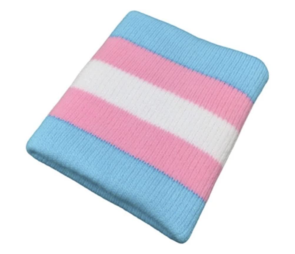 Transgender Pride Flag - Sport Wristband - LGBTQ - Trans Pride Clothing & Apparel (One Size Fits Most)