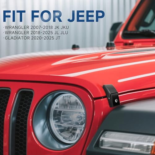 Image of Hood Latches Locking Jeep JL JK Hood Lock Compatible with Jeep Wrangler JK 2007-2018 / Wrangler JL JLU 2018-2025 / Gladiator JT 2020-2025
