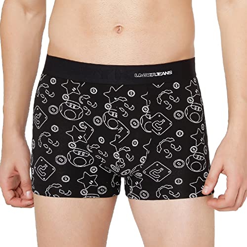 Image of Underjeans Men's Cotton Blend Trunks (UJNPTS050Black)