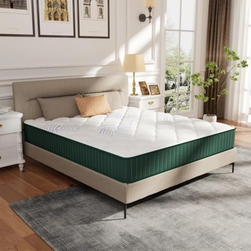 Consejos para Comprar Colchon Queen Size Walmart favoritos de las personas. 45 MAMALAND Colchón Queen Premium 150 x 190 cm – Espuma Viscoelástica y Muelles | Transpirable y Resistente | Colchón en Caja | Alivio del Dolor de Espalda | Garantía de 10...