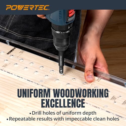 Mèche à centrage automatique POWERTEC 71202 contre les vis de travers