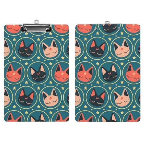 Porte-formulaires chaton mignon avec pince A4 rigide pour documents et rangement papier - 7