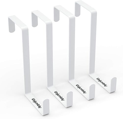 Unjumbly ganchos para encima de la puerta reversibles diseñados para los dos anchos de puerta más populares 4 unidades
