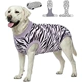 PetWarm Dog Recovery Suit, Dog Surgical Recovery Suit Female and Male, Onesie for Dogs, Spay Neuter Bodysuit for Abdominal Affected Areas Sensitive Skin Areas, Leopard Pattern, Gray, XL