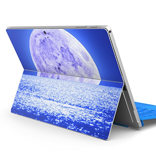 igsticker Surface pro7 (2019) pro6 pro2017 pro4 専用 スキンシール サーフェス ノートブック ノートパソコン カバー ケース フィルム ステッカー アクセサリー 保護 011813 月 海 夜