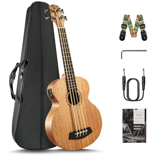 Caramel UEM48 Laminated Mahogany 30' Acoustic & Electric Ukulele Bass
