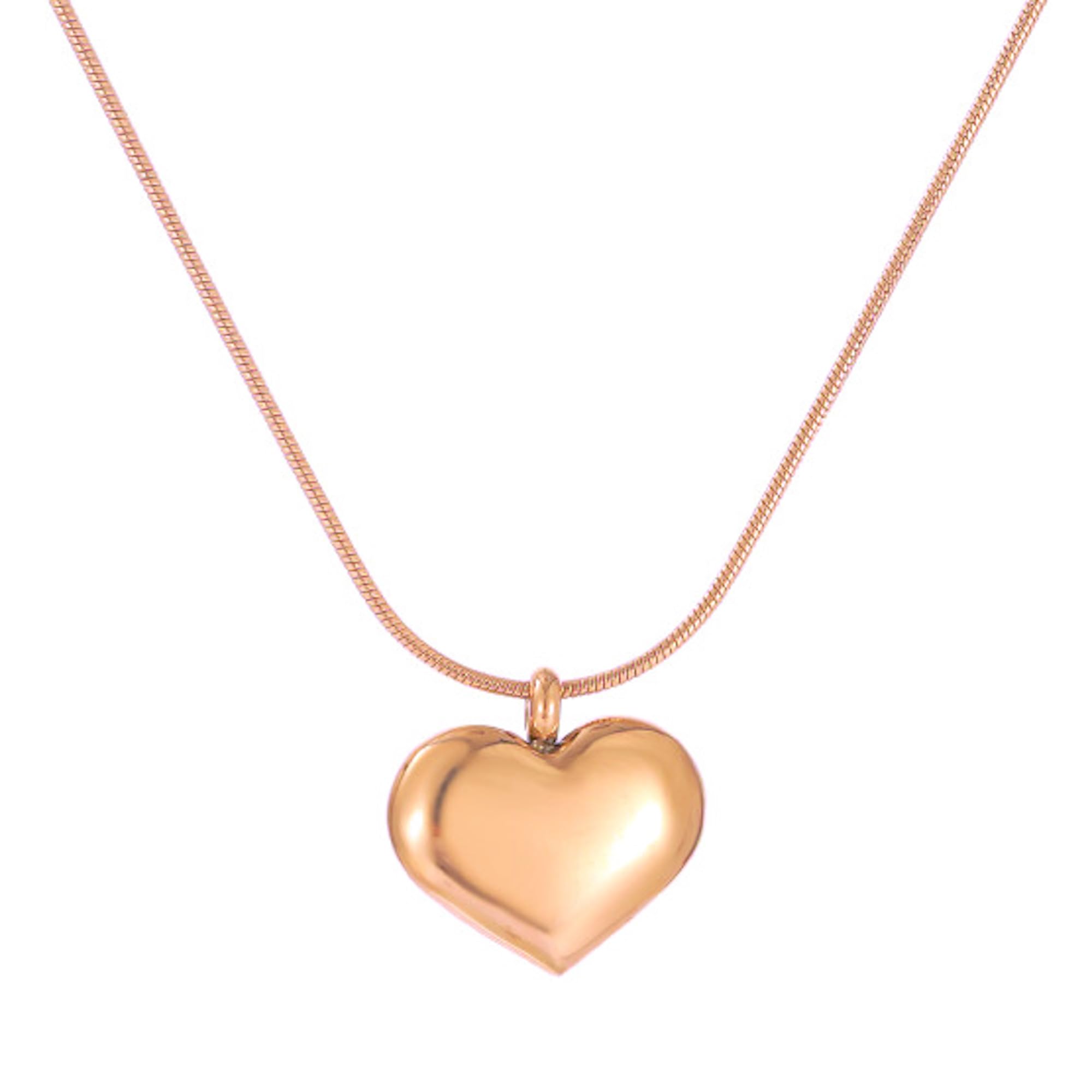 SALVE Anti-Tarnish Heart Pendant with Chain | Fashion Jewellery Classic Heart Charm Necklace | Rakhi Gifts for Sister, Gifts for Women & Girls (Rose Gold) (B0CG3J6NC7) Amazon Price History, Amazon Price Tracker