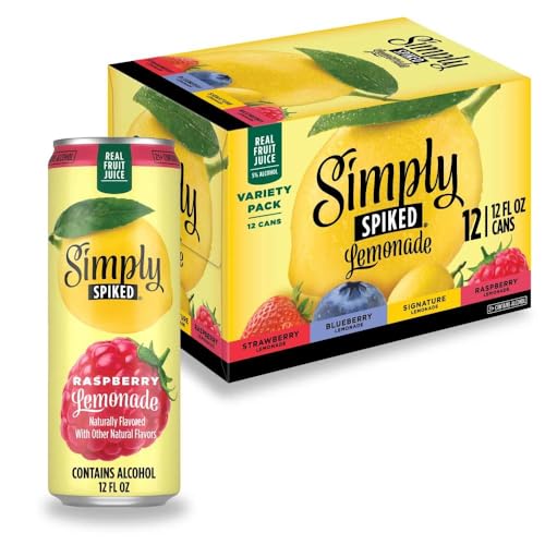 Simply Spiked Hard Lemonade Variety Pack 5.0% ABV, 12 Pack, 12.0 fl oz Cans
