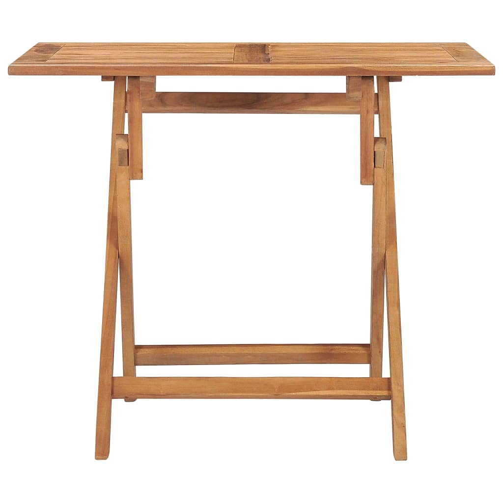 vidaXL Tavolo da Giardino Pieghevole 90x60x75 cm in Massello di Teak