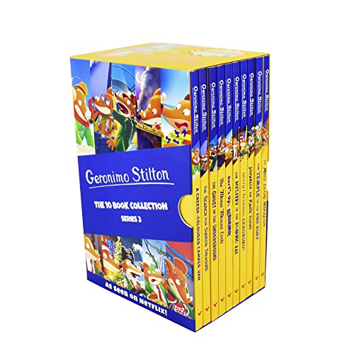 Geronimo Stilton: The 10 Book Collection (Series 3) Box Set (A Cheese-Coloured Camper Van, The Mona Mousa Code ... Surf'S Up, Geronimo)