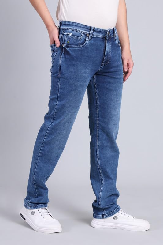 Image of LARA Men's Regular Fit Denim Jeans | Durable Fabric | 2534