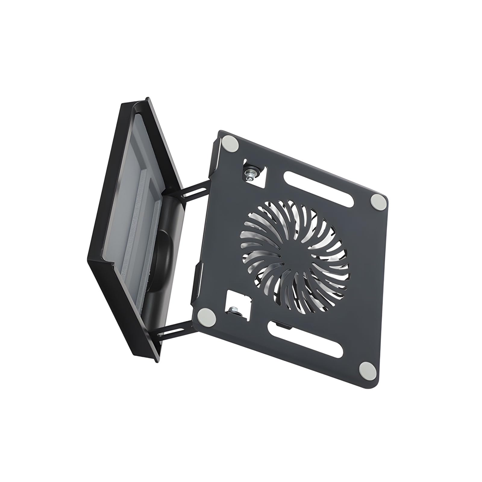 Notebook con sezione portaoggetti e ventola per ventilazione, ufficio, portatile, supporto di raffreddamento compatto, spazio di archiviazione domestico per uso professionale