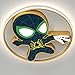 LANTING Plafonnier Chambre d'enfant LED Dimmable Plafond Créativité Lampe Spiderman Style Cartoon 24W 1680LM Garçon Chambre Éclairage de plafond Avec Télécommande Lampe Pour Enfants Ø45*H5CM,Schwarz