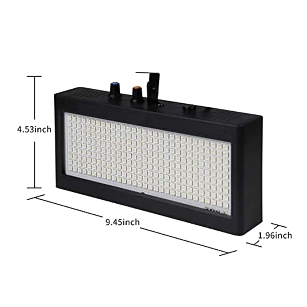 TagIo Luce Stroboscopica da Palco 1 Pezzo 270 LED Flash Super Luminoso con Luce Bianca per Matrimoni, Natale, Compleanni, Club, DJ Spina Europea