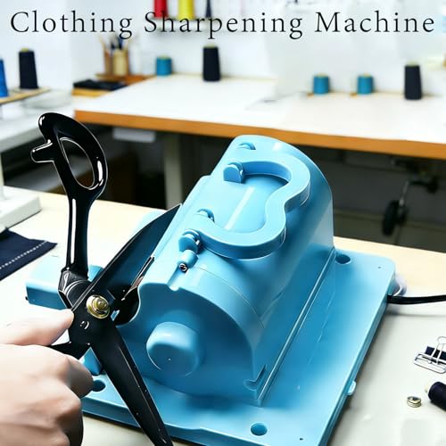 Afilador de Tijeras eléctrico, máquina afiladora de Cuchillos de 4500 RPM con Rueda de Diamante, Ideal para Tijeras de Sastre y Tijeras de Tela, Ropa y Cocina. (Blue)