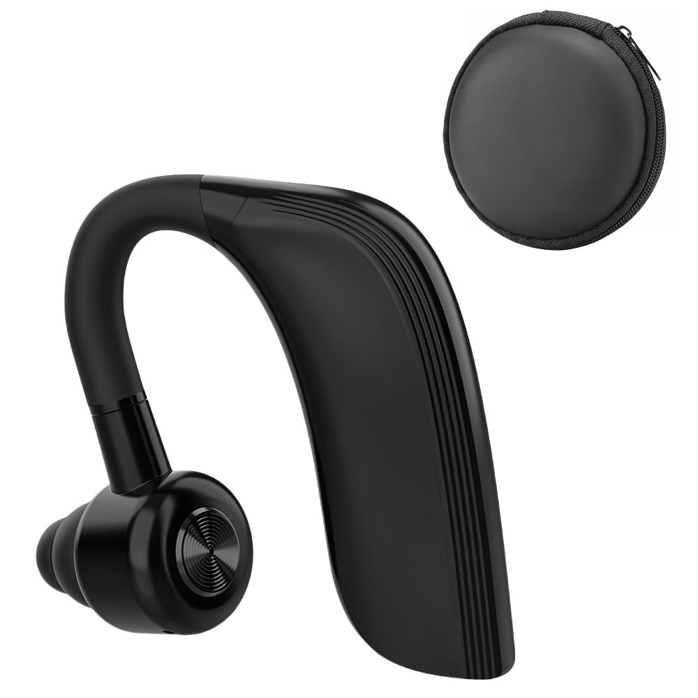 Cuffie Bluetooth 5.4, Auricolare Mani Libere con 22 Ore di Autonomia, Microfono con Cancellazione Rumore, IPX4, Auricolare Bluetooth Singolo per Ufficio, Lavoro, Guida e Sport
