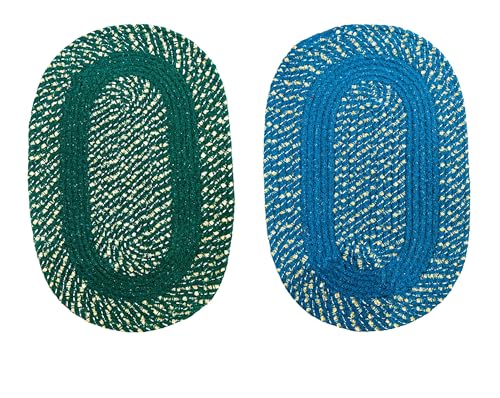 Image of Cotton Doormat for Home Combo|Handmade Cotton Doormat | Quick Dry, Washable Door Mat for Home, Bathroom & Bedroom (33X53 CM)