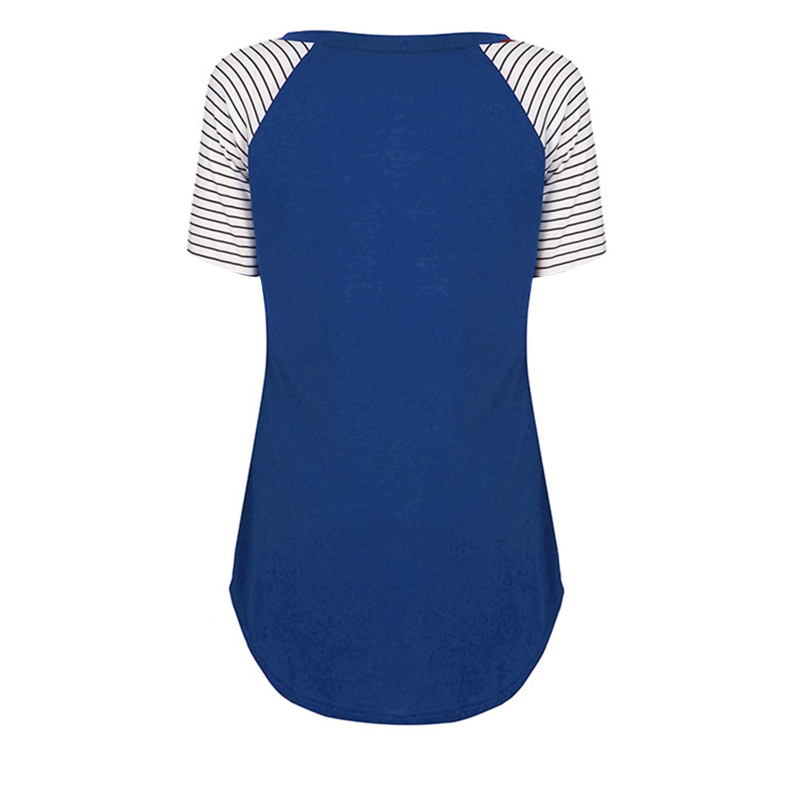 Lot de 3 t-shirts d'allaitement à manches courtes pour femme avec col rond et imprimé rayé