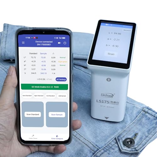 Linshang Colorimeter LS175 Fabric Color Checker Colorchecker LS175 45°/0° Touch Screen Large Measuring Aperture 20mm Food APP PC Software