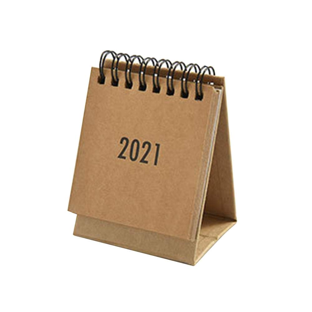 Standing Desk Calendar 2020-2021 Mini Monthly Calendar Creative Flip Portable Paper Calendar Monthly Planner for Organising and Planning, Students, Staff