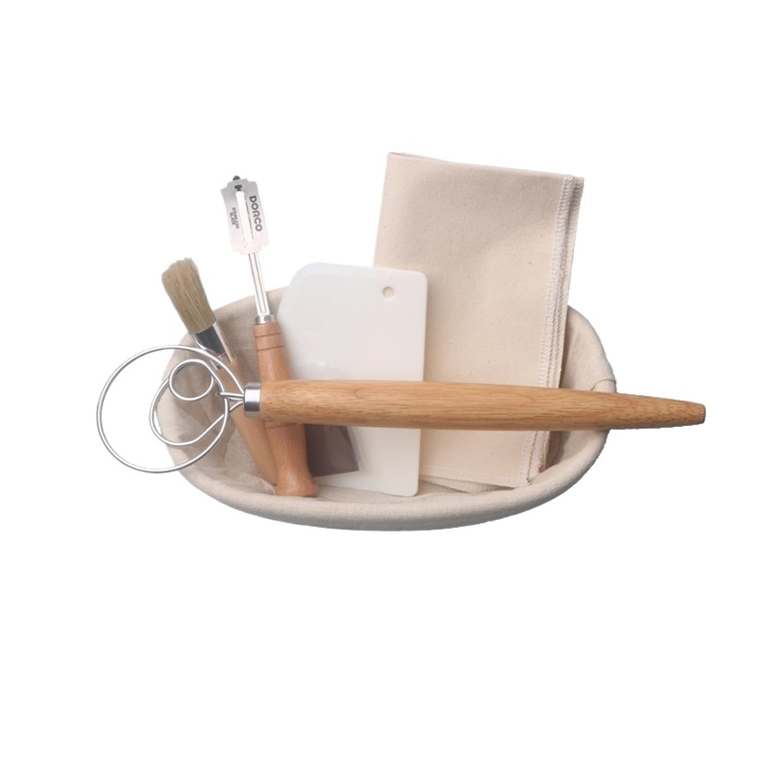 bread proofing basket, Baking Tools Dough Fermentation For Professional And Home Bakers Sourdough Rattan Basket For Bread(Oval 6pcs Set XL)