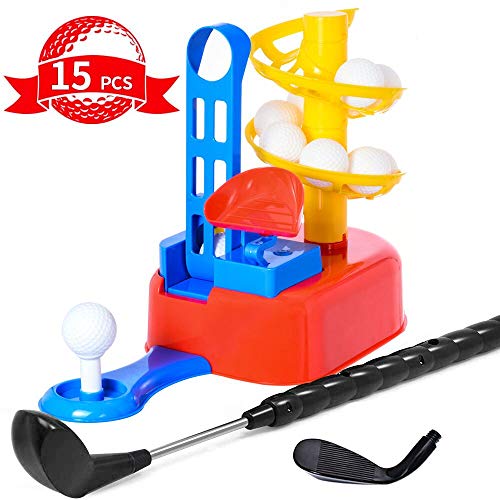 WishaLife Golf Toys Set, Kids Outdoor Toys, Kids Golf Clubs, Golf Ball Game