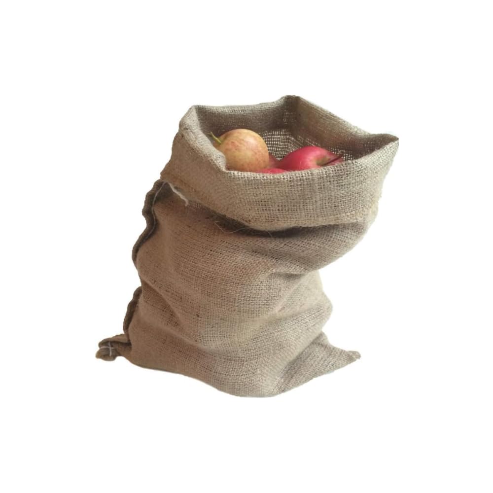 ZR Solutions 5 Pack Hessian Potato Sacks for Storage – Strong Durable Jute Storage Bags, Breathable Burlap Hessian Bags for Potatoes, Onions, Vegetables & Garden Produce (40X60CM)