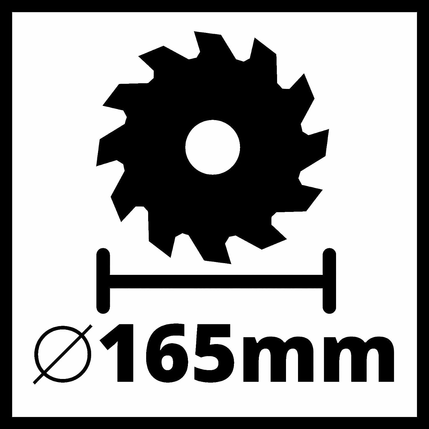 Einhell Handkreissäge TC-CS 1250 (1.250 W, 5.500 min-1, werkzeuglose Einstellung Tiefe/Winkel, Zusatzhandgriff, Spindelarretierung, Spaltkeil, inkl. Hartmetall-Sägeblatt)