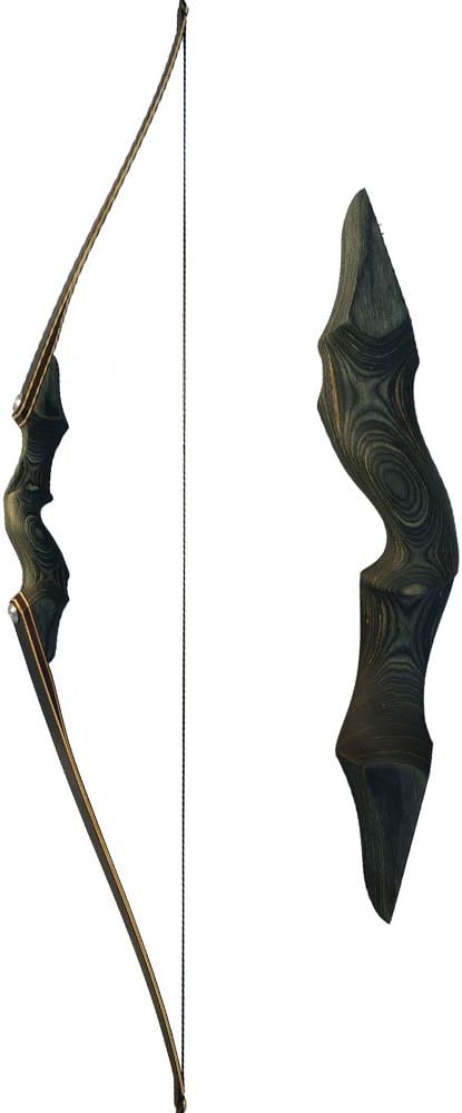 60" Archery Takedown Longbow and Arrow Set Adult Right Hand Hunting Wood Bow American Longbow 25-60Lbs Draw Weight