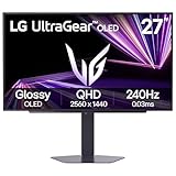 LG 27GX704A-B 27-inch Ultragear OLED Gaming Monitor QHD 1440p 240Hz, 0.03ms, NVIDIA G-Sync, AMD FreeSync Premium Pro, HDMI, USB, Tilt/Height/Swivel/Pivot Stand, Black