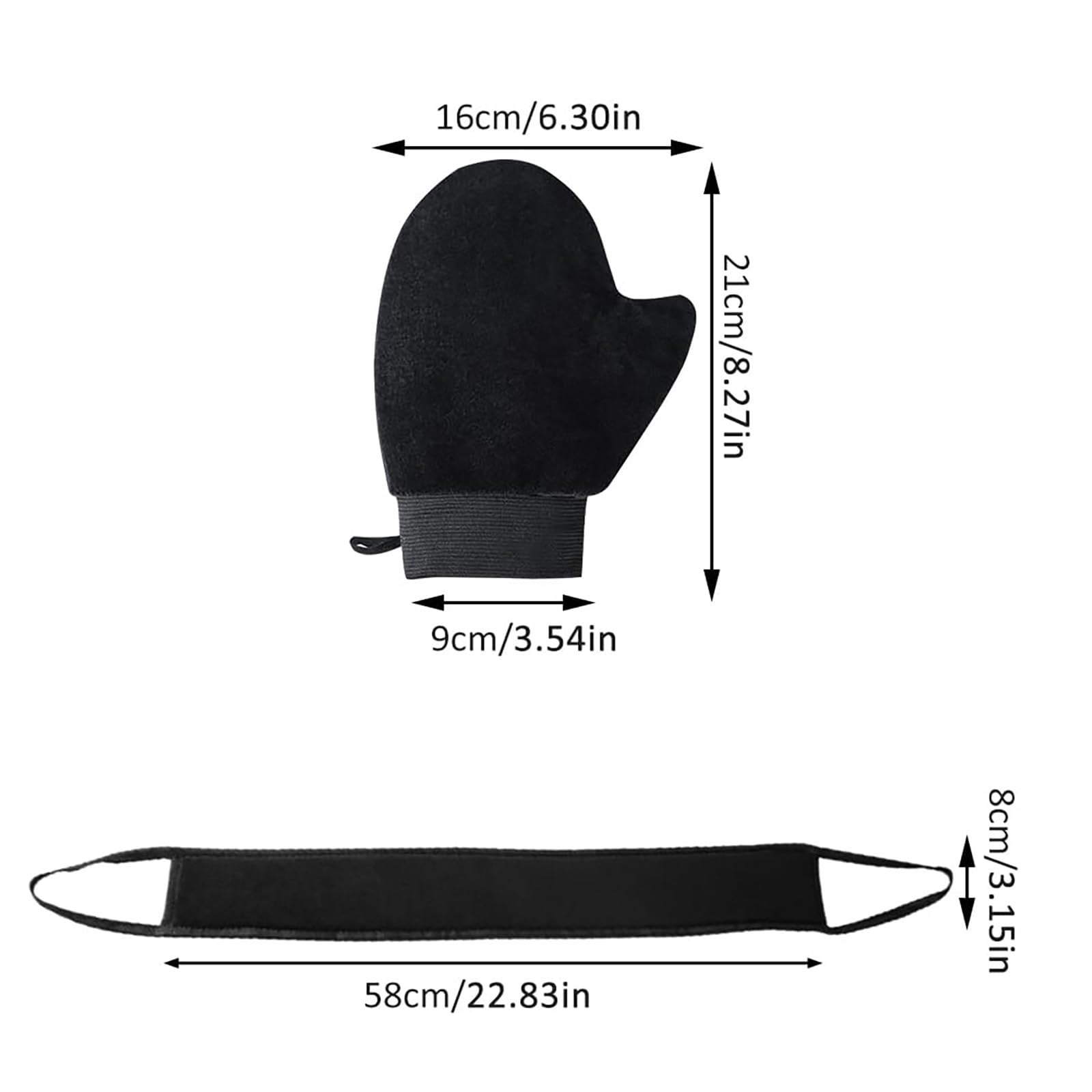 2Pcs Lotion Applicator for Back, Tanning Mitt and Body Brush for Tan Set, Self Tanning Application Kit for Even Coverage, Ideal for Fake Tan Mitt Applications Before Special Events or Regular Skincare 1