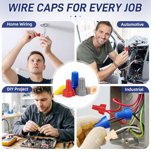 Connecteurs de fils ailés à capuchon nervuré pour un vissage rapide et facile - 3