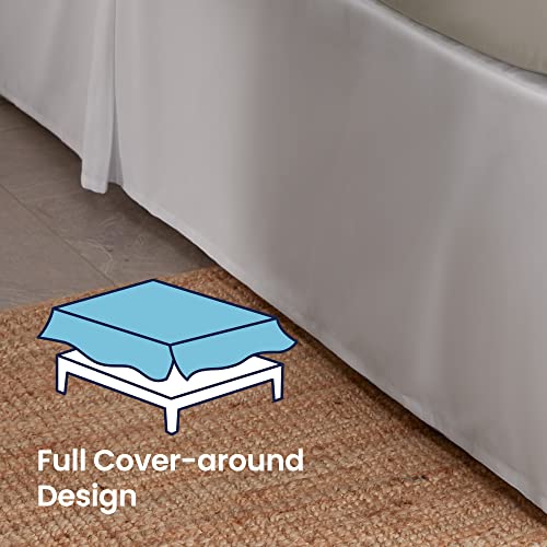 Sleepzonepleatedbedskirtskingsize15inchtailoreddropeasyfitbedskirtantistaticfaderesistantkingwhite Urban Country Home Decor Sleep zone pleated bed skirts king size 15 inch tailored drop easy fit bedskirt anti static fade resistant king white urban country home decor