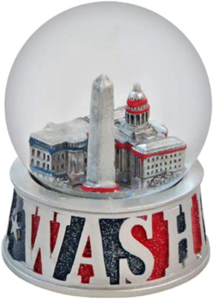 Topline Washington DC Snow Globe with Glitter Base