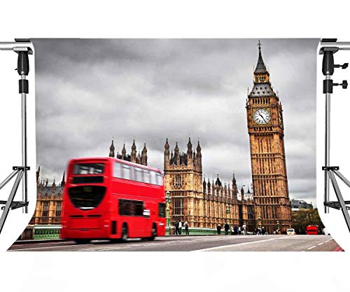 London Landmark Backdrop For London Theme Party Meetsioy 7X5Ft Big Ben Backdrop Famous City Symbol Backdrop For Party Party Decorations Banner Mt447 #TOP7