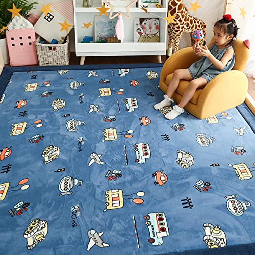 Alfombra de Juego para Bebés, Alfombra Gateo Bebé, Alfombra Habitación Infantil para Niños Niña Motivo De Coches, Plegable, Suave, Grande, Extra Gruesa de 2,5 cm para Niños Pequeños: 100x200 cm Cover