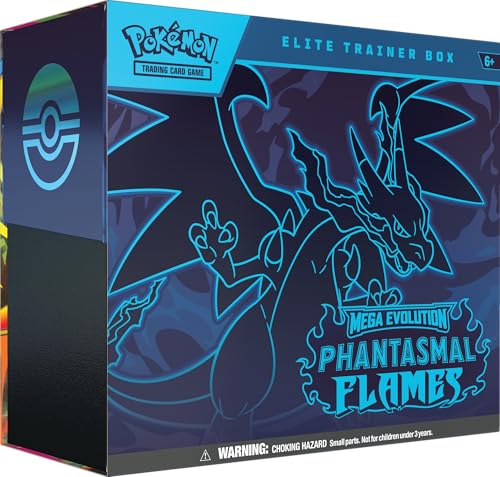 Pokémon TCG: Mega Evolution—Phantasmal Flames Elite Trainer Box (1 Full-Art Promo Card, 9 Booster Packs &amp; Premium Accessories)