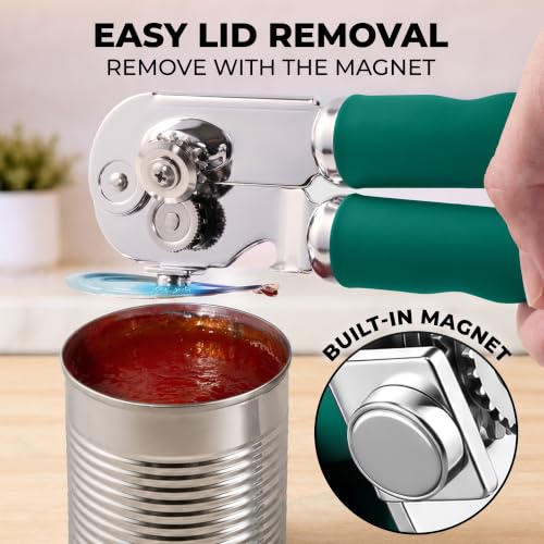 Image of Zulay Kitchen Stainless Steel Swing Open Manual Can Opener Comfortable Grip