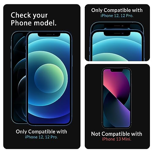 Image of ArmourPro Matte Privacy Tempered Glass for iPhone 12 , iPhone 12 Pro, Anti-Spy Anti-Glare Screen Protector, Edge-to-Edge Full Coverage, 9H Anti Scratch, Smooth Touch, Easy Installation Kit with Cable Protector