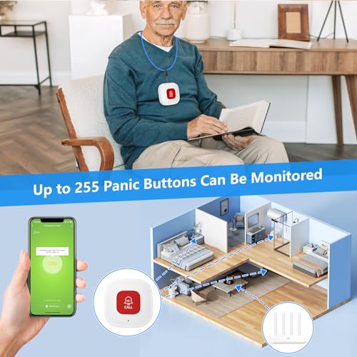 PILSAMAS WiFi Caregiver Call Button for Elderly at Home w App Notification, Elderly Monitoring, Caregiver Pager, Life Alert Systems for Seniors No Monthly Fee, Alert Button for Seniors at Home - Image 7