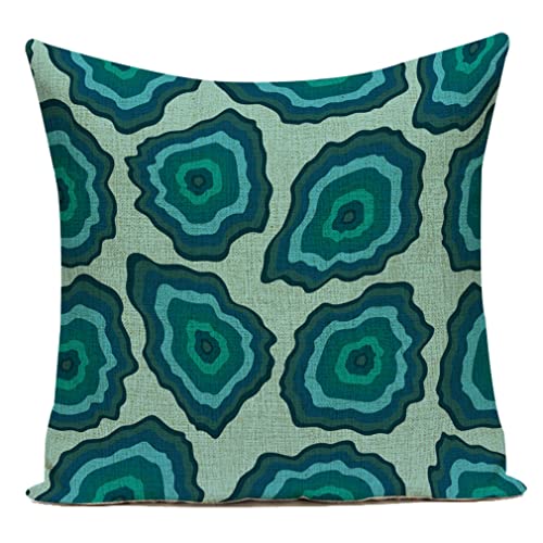 Nunubee Fundas De Cojines De Palmeras Tropicales,Sofá, Dormitorio Y Exterior Lino,2 # Verde,45*45cm/18*18Inch Cover