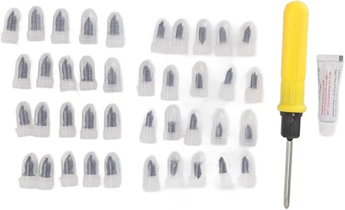 Miniatura 3 de Ozgkee 1 juego de tapones para neumáticos tornillos de goma para reparación de neumáticos reparación de neumáticos al vacío clavos de goma de
