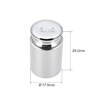 Vista 2 de uxcell Acero cromado de la precisión del peso 1.76 oz M1 de la calibración para las básculas de la balanza de Digitaces