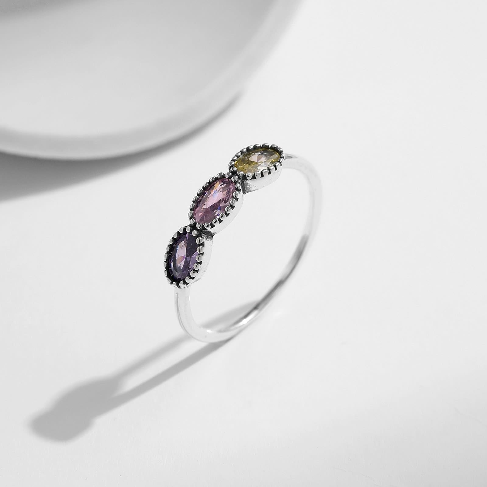 Anillo de compromiso de oro amarillo de moissanita, 9/14 quilates, tamaño Au375/Au585, moissanita redonda blanca, apilable para tía