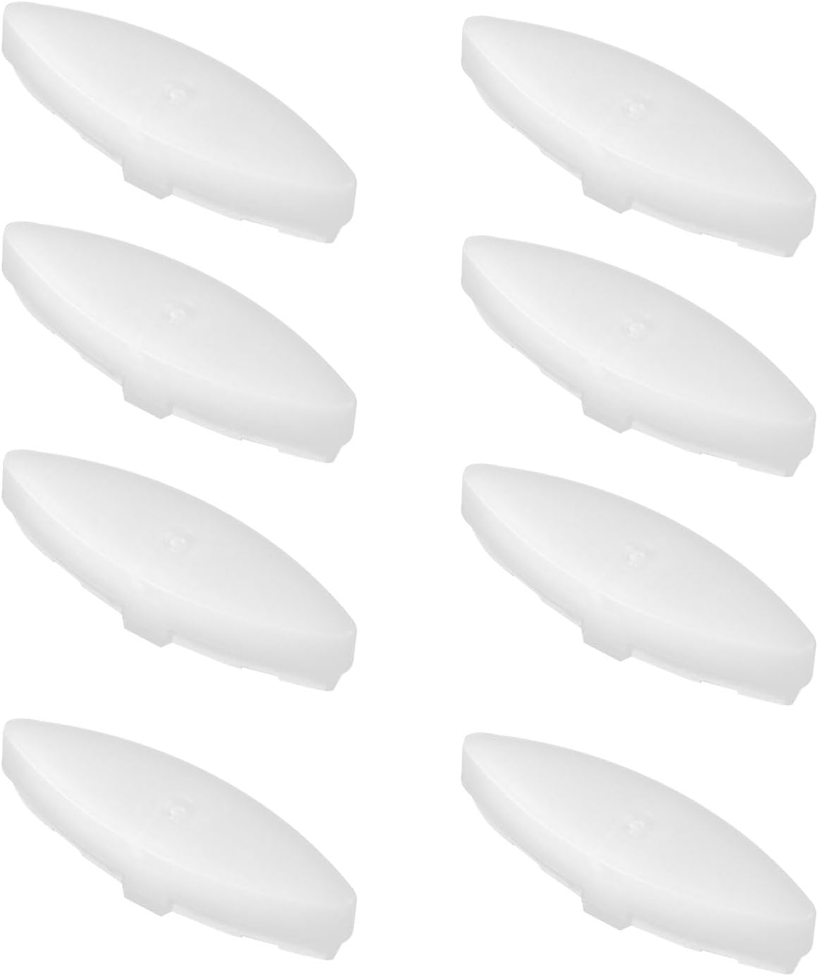 PEUTIER 8pcs Toilet Seat Bumpers, Rubber Toilet Seat Bumper Service Kit Anti-Slip Pad Toilet Seat Replacement Parts Accessories Compatible with Kohler 1133070 1236365, White