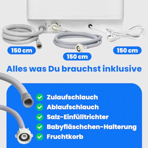 Bomann® Tischgeschirrspüler mit Tank | mit und ohne Wasseranschluss nutzbar | Mini Geschirrspüler leise | 36-70°C | 6 Programme | 42cm breit | Camping Spülmaschine | Mini Spülmaschine | TSG 5704
