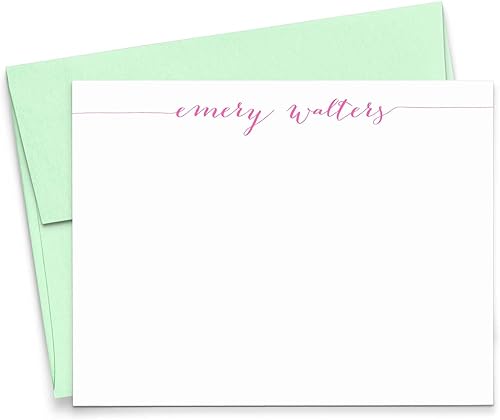 Calligraphy - Juego de papelería personalizada para mujeres, papelería personalizada, tarjetas de notas personalizadas, tu elección de colores y